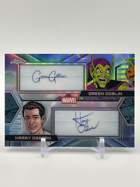 2026 Topps Chrome Marvel Dual Facsimile  Auto /50 Green Goblin & Harry Osborn