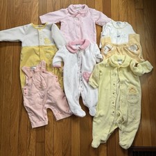 Vintage Carters Lot Of Sleepers Outfits Rosebuds Ducks 3-9 Months