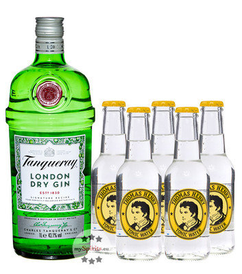 Tanqueray Gin (43,1% Vol., 0,7L) & 5 x Th. Henry Tonic (0,2L) inkl. 0,75   Pfand
