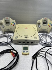SEGA Dreamcast Console w/ Two Controllers, Memory Card and Cables Tested Working
