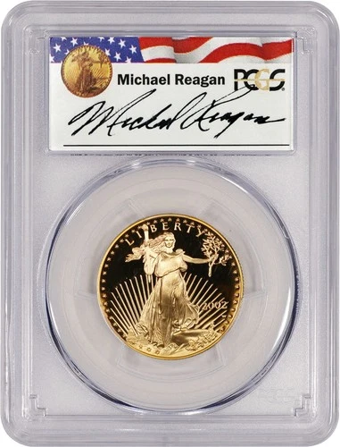 2002 W $25 Proof American Gold Eagle 1/2 oz Reagan Series PCGS PR69 DCAM