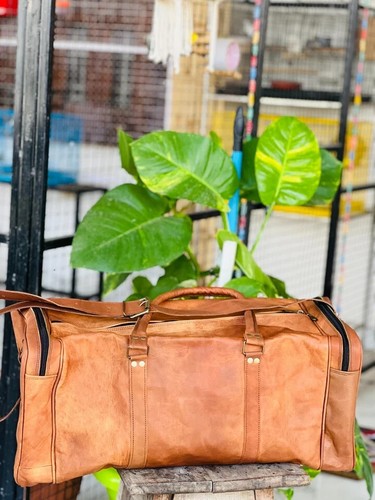 Pring Leather Travel Duffel Handmade Men Genuine Gym Vintage Goat Duffle - 第 5/6 張圖片