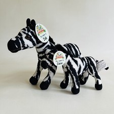 Deagostini Animal Kingdom Plush Zak And Zane Zebra Soft Toy Cuddly Plushies