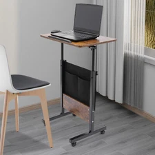 180° Adjustable Standing Desk Portable Laptop Desk Computer Stand w/ 4 Wheels