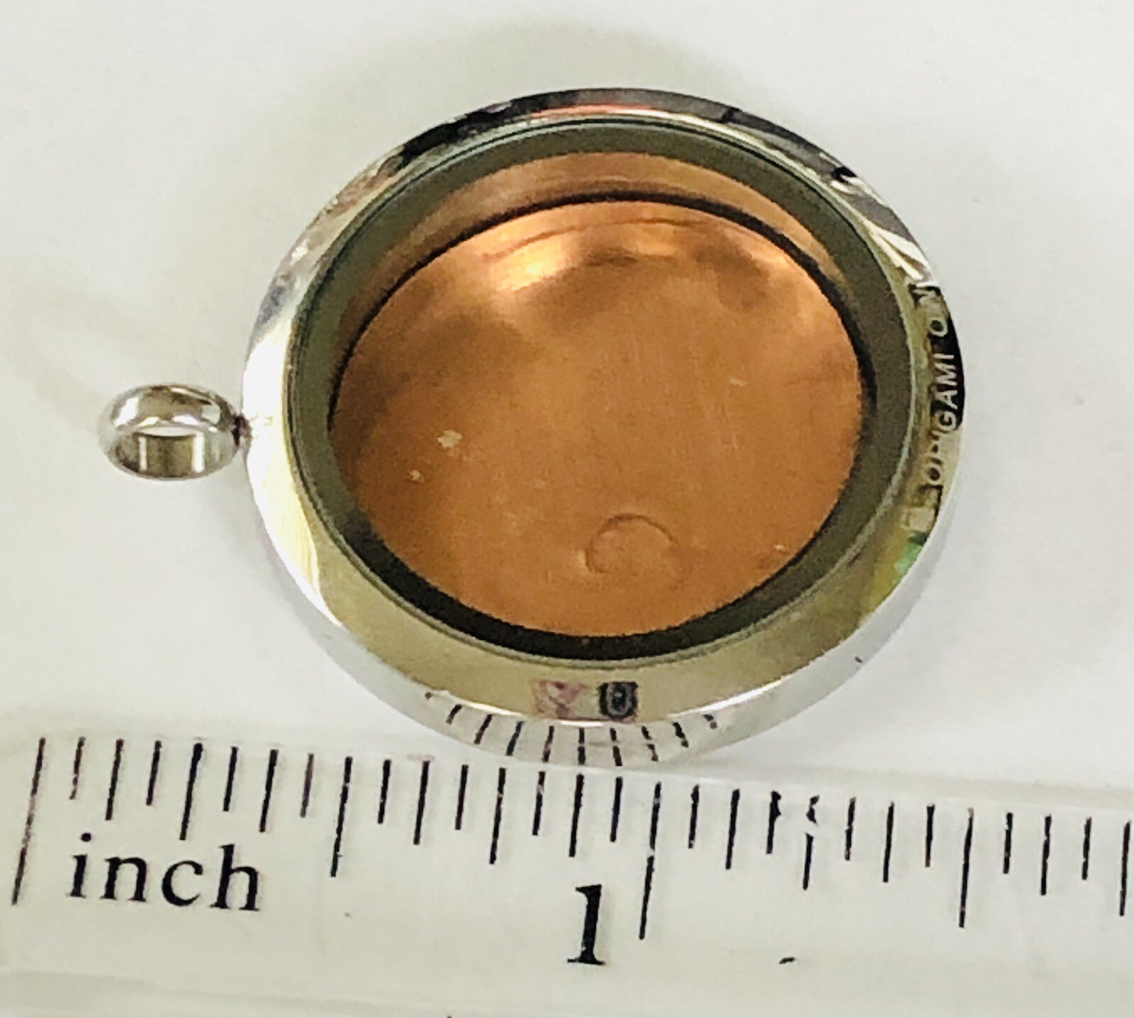 ORIGAMI OWL Floating CHARM LOCKET Silvertone Round PENDANT