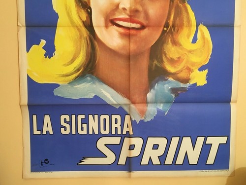 Póster de película italiana La Signora Sprint 1962 2F audaz arte años 60 ¡mod!¡! - Imagen 5 de 12
