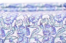 2.5 Yard Indian Handmade Natural Cotton Sanganeri Hand Block Print Floral Fabric
