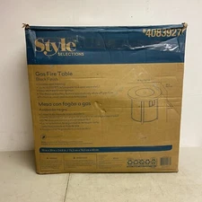 Style Selections 30-Inches W Black Steel Round Liquid propane Fire pit table