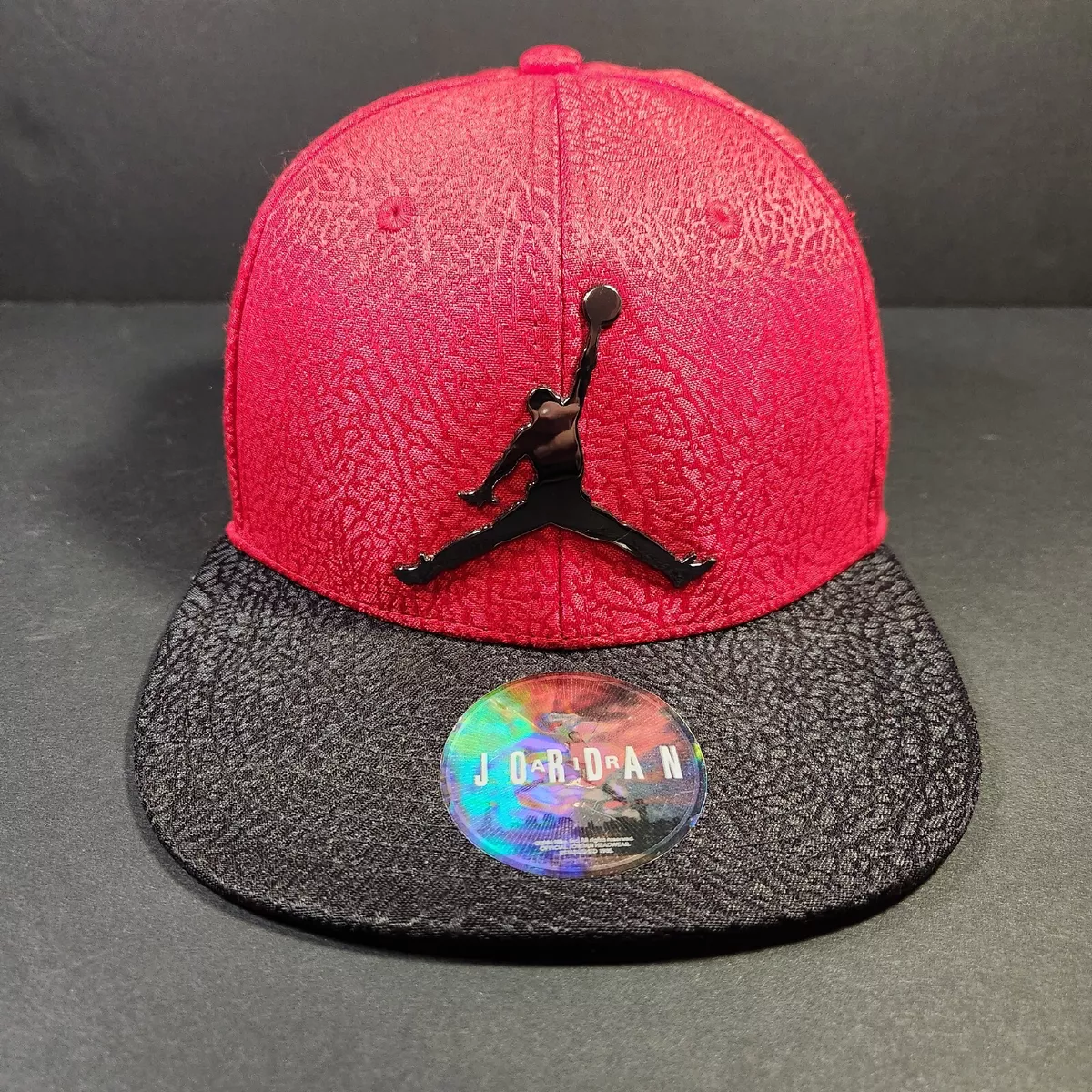 Nike Air Jordan Jumpman 23 - Red Elephant Print Youth OSFM Flatbill Snapback Cap