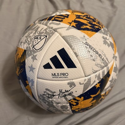 Adidas MLS Offical ''KCC'' Soccer Match Ball 23-24 White Yellow Blue IA1015 Sz 5