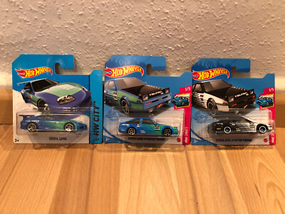 3 x Hot Wheels Toyota Falken, 1 x Supra MK4, 2 x AE86 Sprinter Trueno RAR&OVP