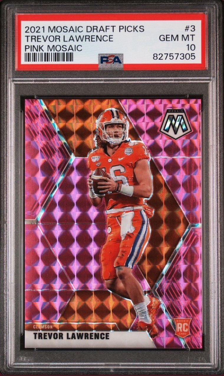 Trevor Lawrence Panini Mosaic Draft Picks #3 Pink Mosaic