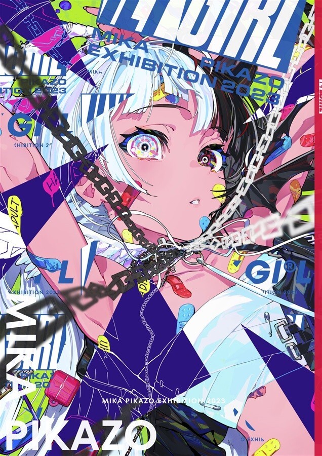 Mika Pikazo個展『ILY GIRL』 図録&画集&ステッカー２種 図録「ILY GIRL」 - Mika Pikazo個展【UNDER VOYAGER】 - BOOTH