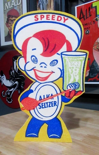 Speedy ALKA SELTZER Tabletop Standee Cutout | Advertising Characters | Cut-Out
