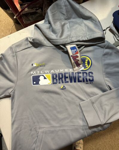 Milwaukee Brewers Mlb Authentic Collection MLB Playoffs Hoodie (S) Neu mit Etikett $ 80 Etikett - Bild 4 von 4