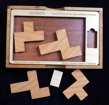 OUTBACK puzzle wood brain teaser -Stewart Coffin design #222