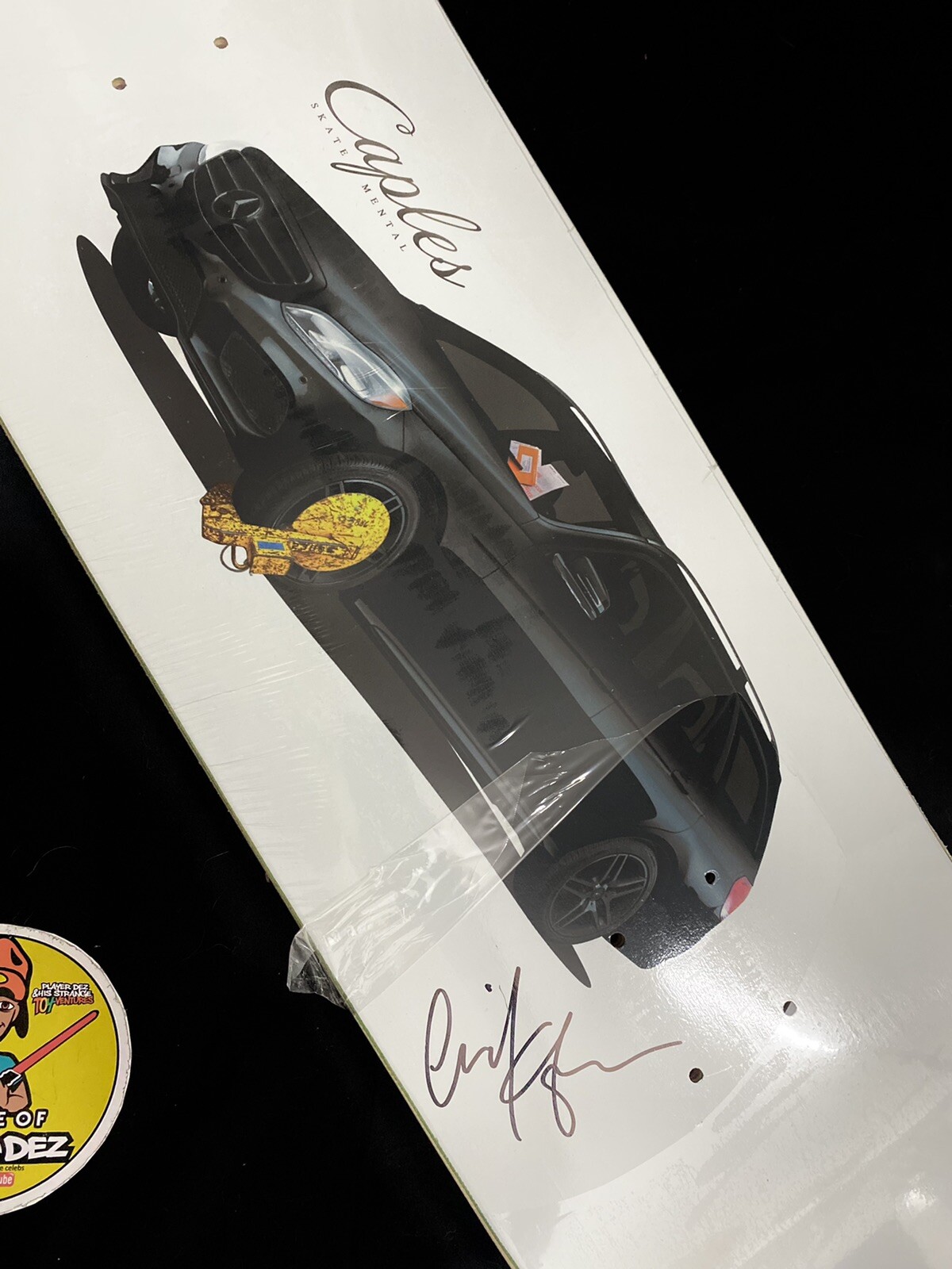 SIGNED Eric Koston Skate Mental “Curren Caples Boot” Shaped Skateboard