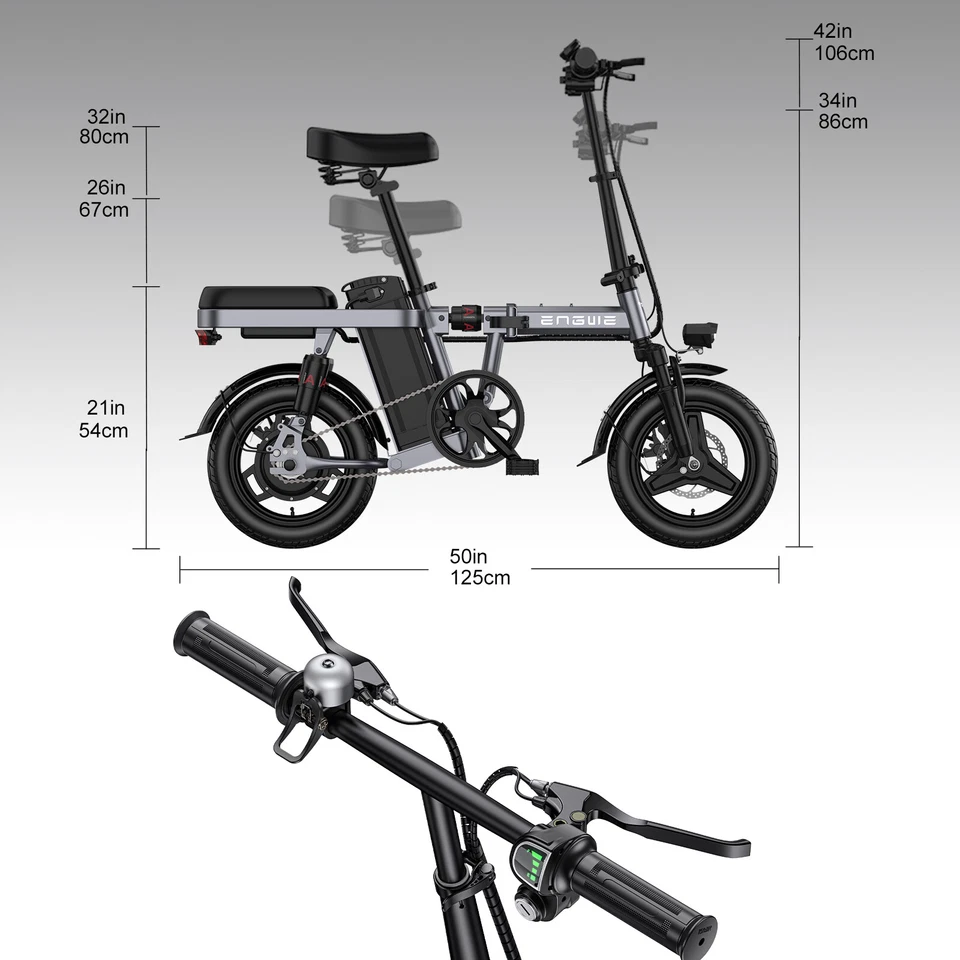 ENGWE 25OW Professional Commuter Foldable Electric Bike City E-bike 10Ah 25km/h - Image 3 of 4