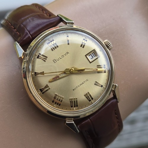 Vintage BULOVA Date King men's automatic watch 11ALACD Roman numeral dial 1968 - Picture 13 of 21