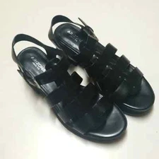 Arizona Black Chunky Platform Sole Buckle Strap Sandals Huaraches Size 9.5 y2k