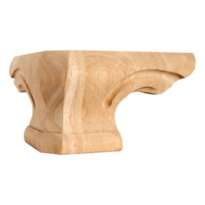 Pack of 4- 6-3/4'' x 6-3/4'' x 4'' Rounded Pedestal Foot Corner