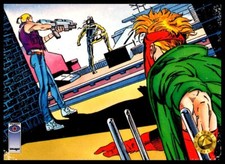 1993 Deathmate #22 Grifter Intervenes Shadowman Archer Valiant Image Card