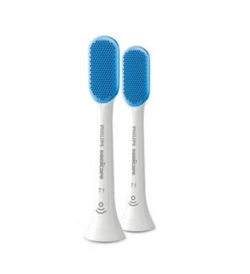 2ea Brush Head Philips HX8072/01 Sonicare Tongue Care Cleaner Oral Care White