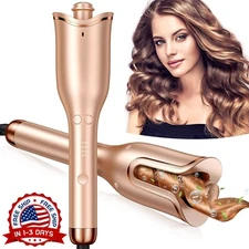 Rizador Giratorio Automático De Calentamiento Rápido Para Peinar El Cabello New