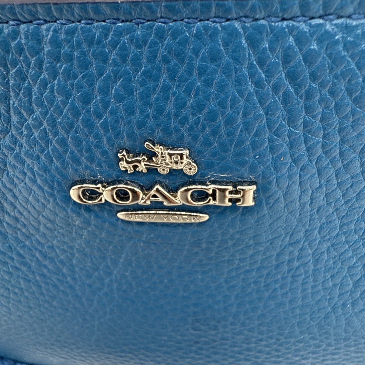 ぴ*か様 タグ付き COACH 1665 モリー ミッドナイトネイビー New Coach Women's Shearling Nolita 15 Leather Convertible Wristlet