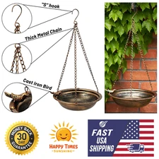Metal Hanging Bird Baths for Outdoors,Outdoor Bird Feeder,Backyard, Patio Garden