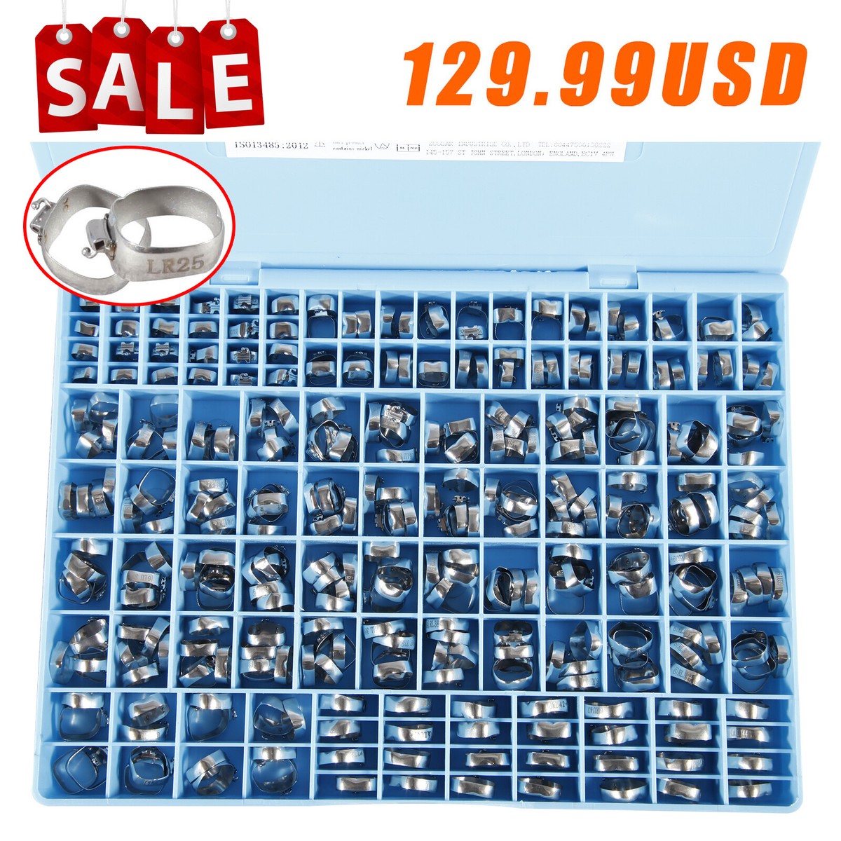 85 Set Total (4 PCS/Set) Dental Orthodontic 1st Molar Bands M Series