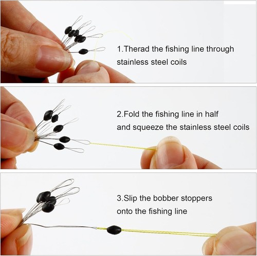 600 Pieces Fishing Bobber Stopper, Rubber Bobber Stops for Fishing - Picture 5 of 5