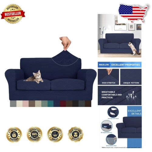 Machine Washable Pet-Friendly Sofa Slipcovers with Designer Diamond Pattern