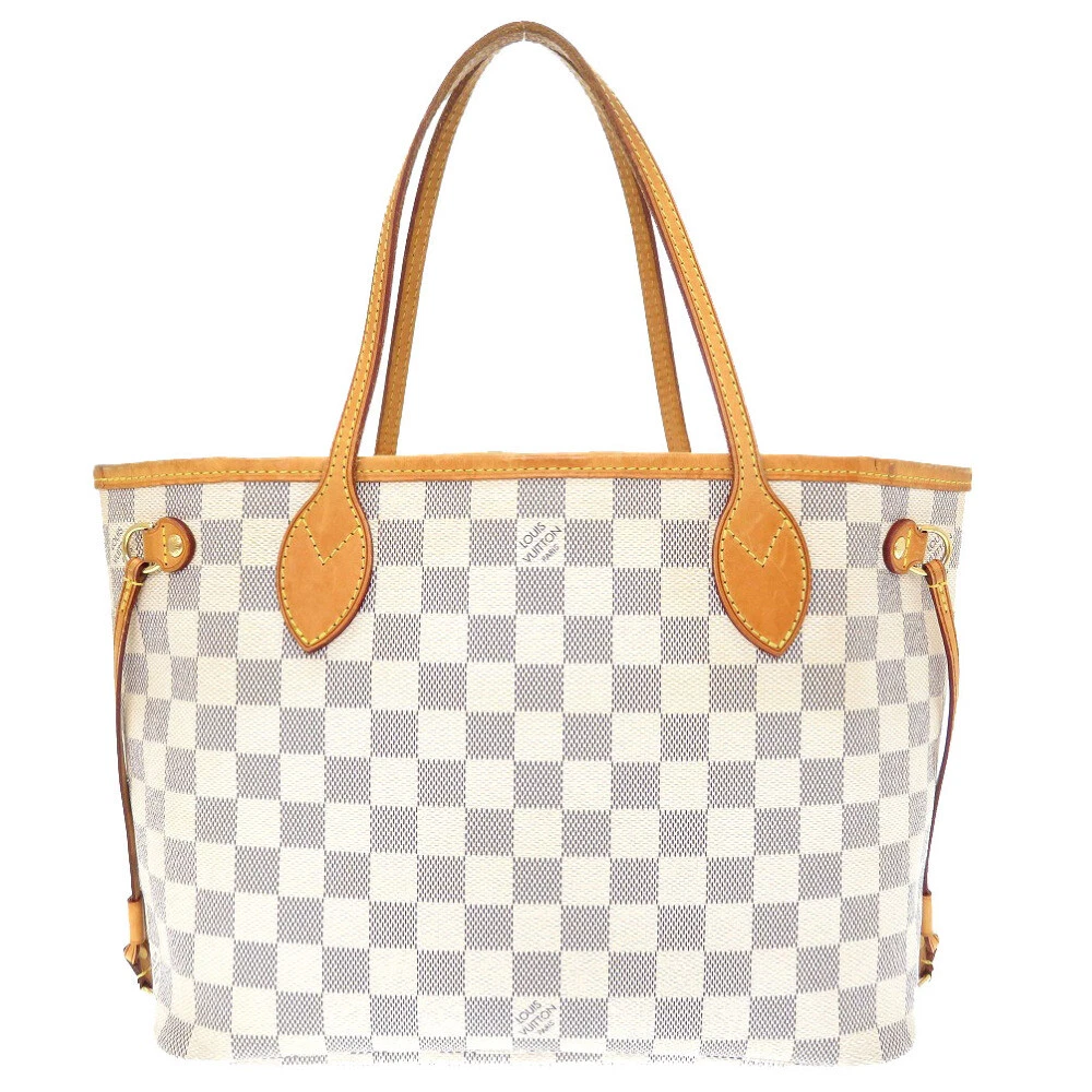 Authentic Louis Vuitton Neverfull MM Damier Azur N51107 Guarantee