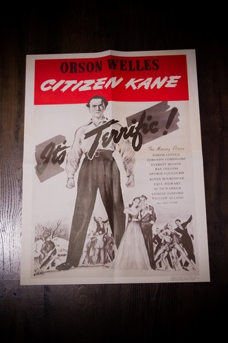 CITIZEN KANE RKO PICTURES French Medium Vintage Movie Poster Original R1960's
