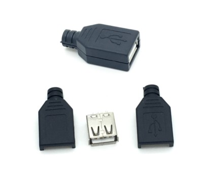 Connettori USB Tipo A Femmina - 5 Pezzi Per Montaggio A Pannello, Da Saldare, Per DIY E Progetti Elettronici - Foto 2