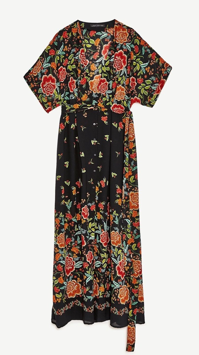 Robe Combinaison Zara Imprimé Floral - Taille M - Neuve Avec Étiquettes