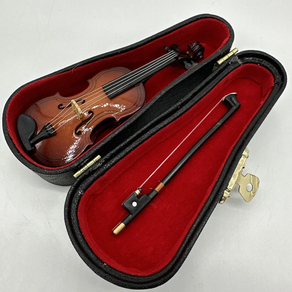 Vintage Miniature Violin Authentic Mini Model 1960s in Case with
