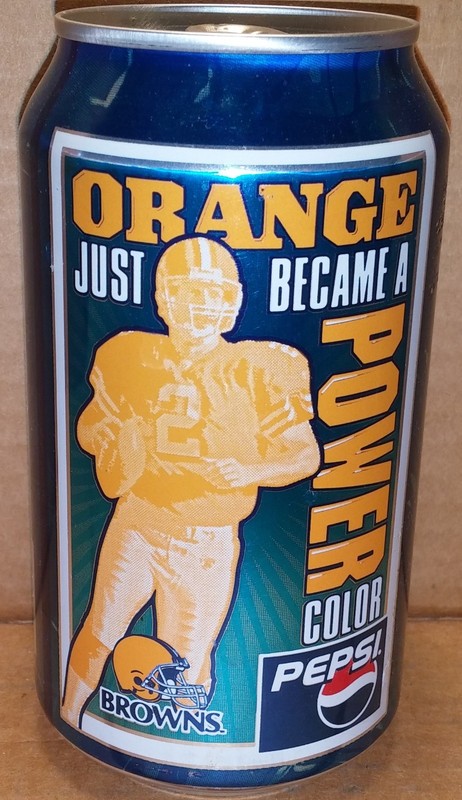 Pepsi 12 oz. Can - Cleveland Browns / Tim Couch Orange became a Power Color 2002