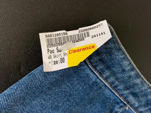 PacSun Denim Jean Zip Summer Short Skirt - Size: 00 (US: 24) *New w/ Tags* - Picture 3 of 7