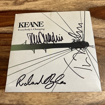 Keane  - Everybody's Changing / Fly To Me - 45 Record Vinyl - Autographed Signed