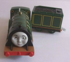 2013 Thomas And Friends TrackMaster Motorized EMILY w/CoalCar Train RARE EYES
