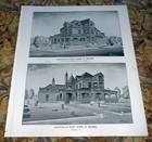 Charles H. Burke Residence - Nashua, New Hampshire Antique Art Print (1892)
