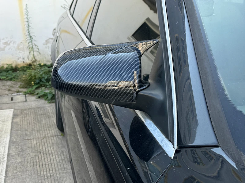 Tapas de cubierta de espejo retrovisor lateral de fibra de carbono para Audi A3 S3 8P A4 S4 B6 B7 A6 06-09 Foto 3 de 4