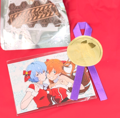 Evangelion Unit-01 Macaron Q-Pot Bag Charm W/ EVA Drawstring Christmas Pouch New - Picture 6 of 9