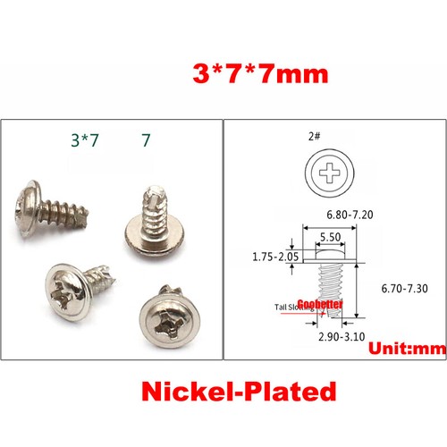 PWT2.3/2.9/3mm Phillips Round Head Self Tapping Screws With Washer Cross Bolts - Picture 13 of 17
