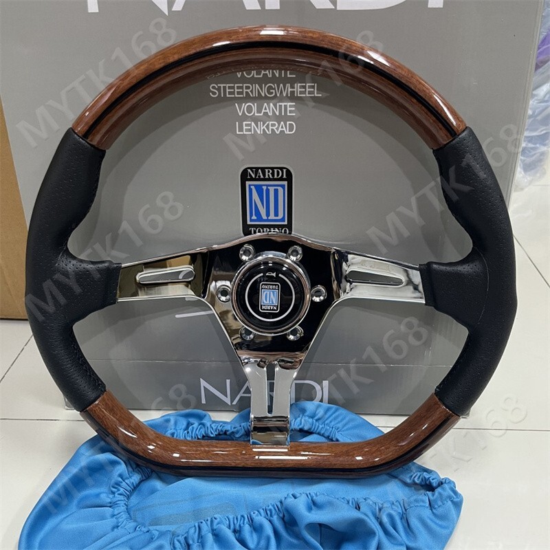 ND Car Styling Wooden Steering Wheel Classic D Shape Racing