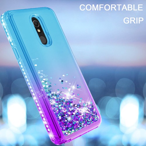 For LG Stylo 5/5 Plus Liquid Dynamic Glitter Bling Cover Case + Screen Protector - Picture 33 of 35