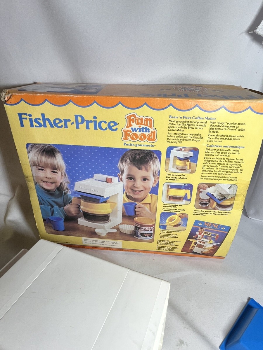 Vintage 80s Fisher Price Fun With Food Brew N Pour Coffee Make