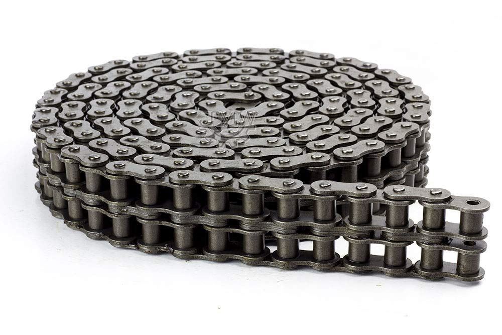 #100-2 Double Strand Duplex Roller Chain 10 Feet with 1 Connecting Link